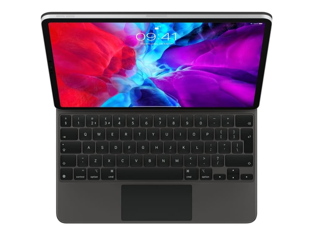 Apple Magic Keyboard - Tangentbord och foliefodral - med pekdyna - bakgrundsbelyst - Apple Smart connector - QWERTY - dansk - för 12.9-inch iPad Pro