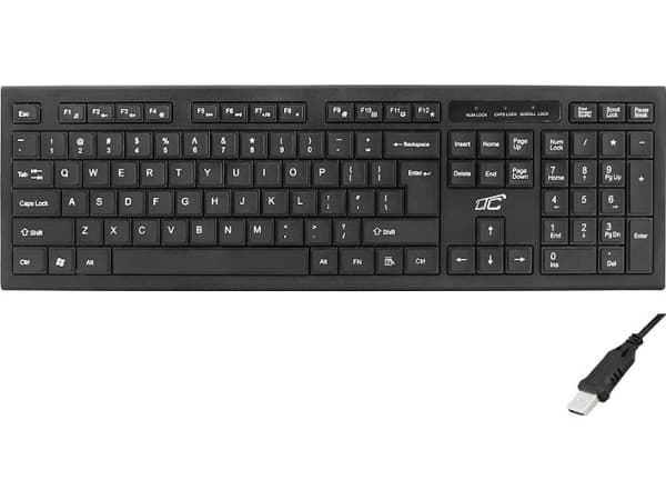 LTC LXKM202 Keyboard Wired Black UK (LXKM202)