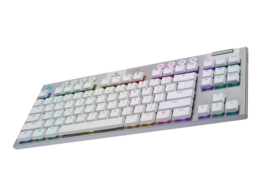 Logitech G915 TKL Tenkeyless LIGHTSPEED Wireless RGB Mechanical Gaming Keyboard - Tastatur - backlit - USB, Bluetooth, LIGHTSPEED - QWERTY - Nordisk