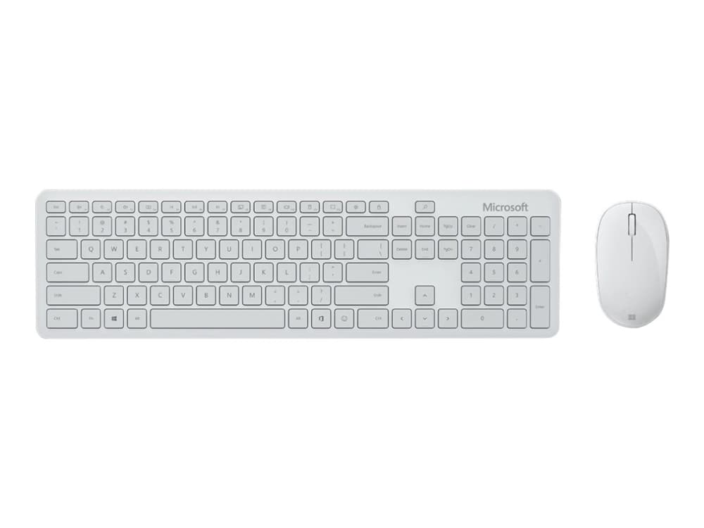 Microsoft Bluetooth Desktop - Sats med tangentbord och mus - trådlös - Bluetooth 4.0 - Glaciär