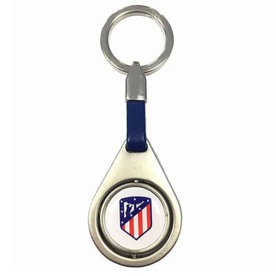 Atletico Madrid FC Spinner Crest Keyring