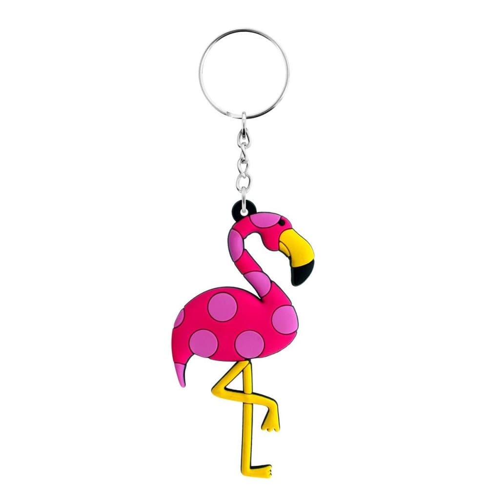Grindstore Spotty Flamingo Rubber Keychain