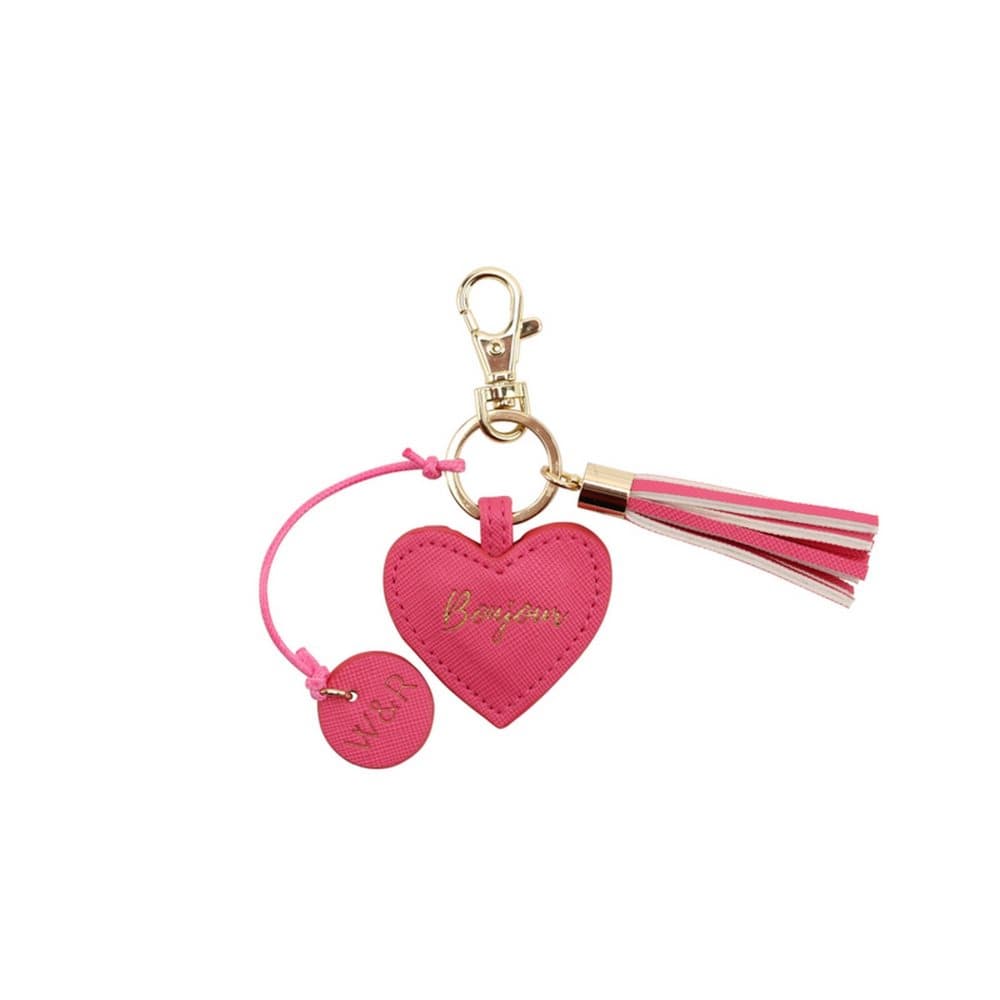 CGB Giftware Willow And Rose Bonjour Fuchsia Keyring