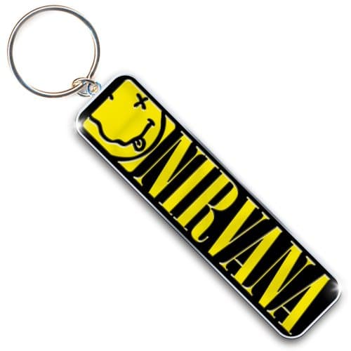 Nirvana Keychain: Smiley & Logo (Enamel In-fill)