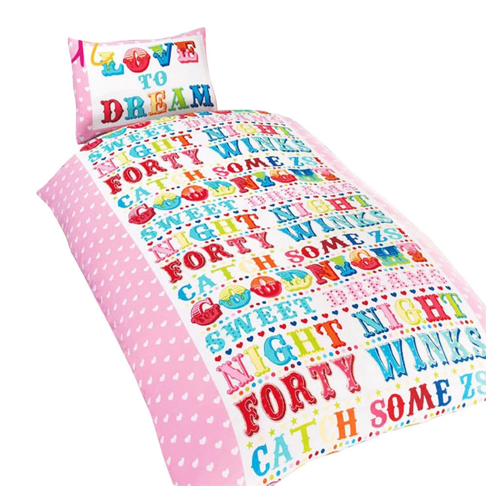 Childrens Girls Love To Dream Duvet Cover Bedding Set