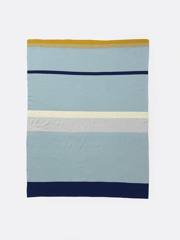 Ferm Living Little Stripy Blanket 100% Bomull 80 x 100 cm Blue
