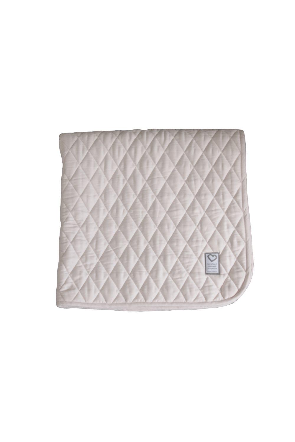 Littleheart 100% Økologisk Bomull Lekematte Soft Pink Quiltad kvalitet 90 x 90 cm Rosa