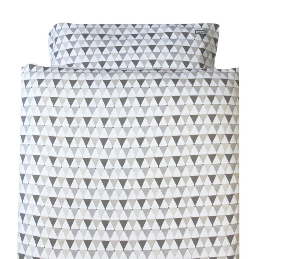 Littleheart Confetti 100% Økologisk Bomullsstrikk Sengesett Vugge Confetti Grey 100 x130 35 x 55 cm Grå