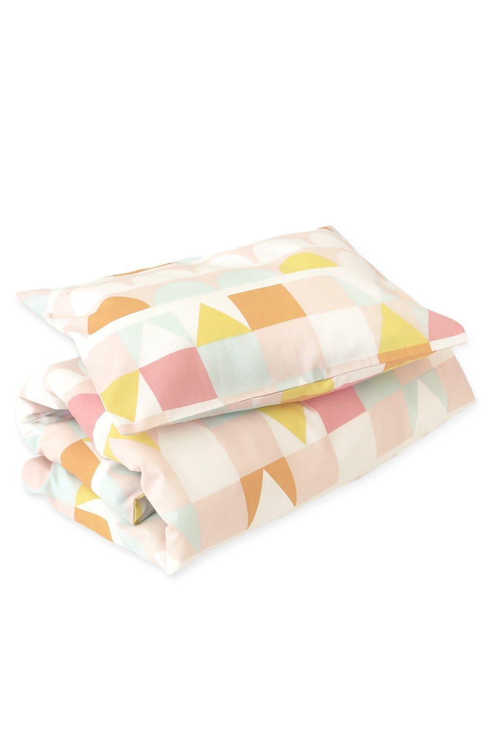 Majvillan Sengesett til vogn/vugge, Tivoli, Dynetrekk 70 x 80 cm, Putetrekk 28 x 35 cm, Rosa