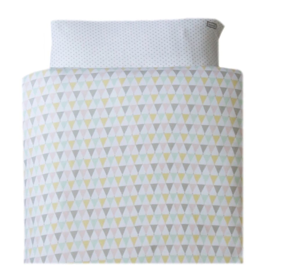 Littleheart Confetti 100% Økologisk Bomullsstrikk Sengesett Vugge Confetti Pastel 100 x130 35 x 55 cm Multi