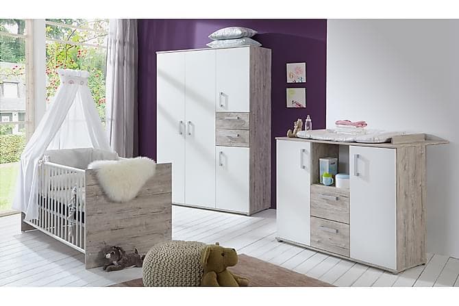 ARBIA Barnemobelsett Hvit/Tre/Natur/Solv