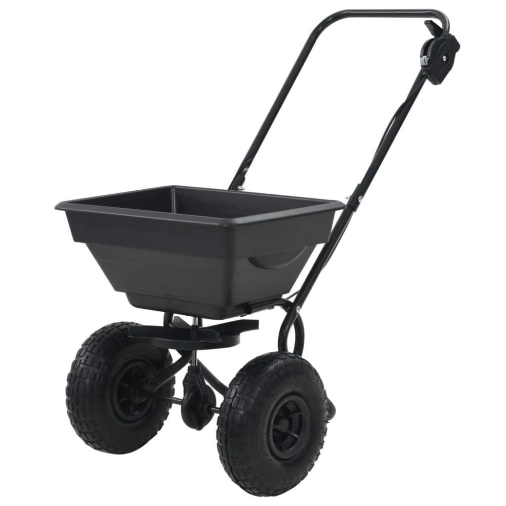 vidaXL Saltspridare manuell PVC och stål 92x46x70 cm 15 L