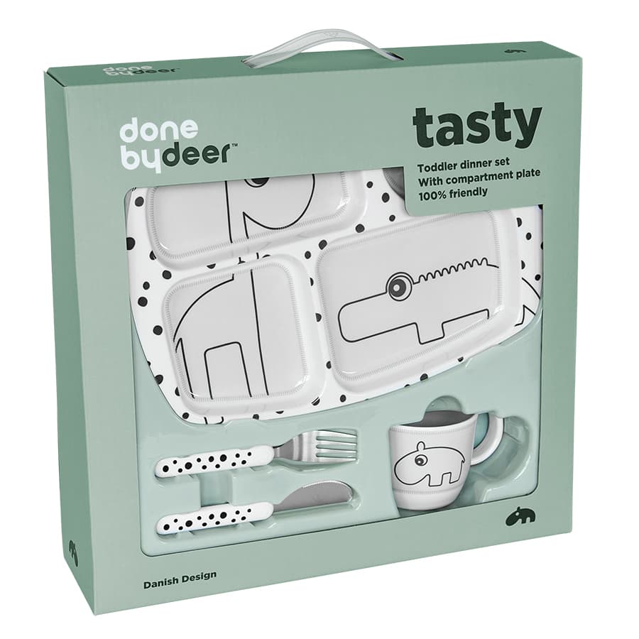 Barneservise Happy Dots, Grey, Done by Deer