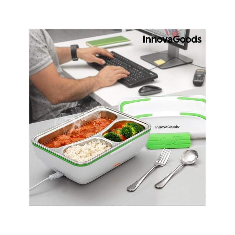 InnovaGoods Pro Elektrisk Madkasse 50W Hvid Grøn