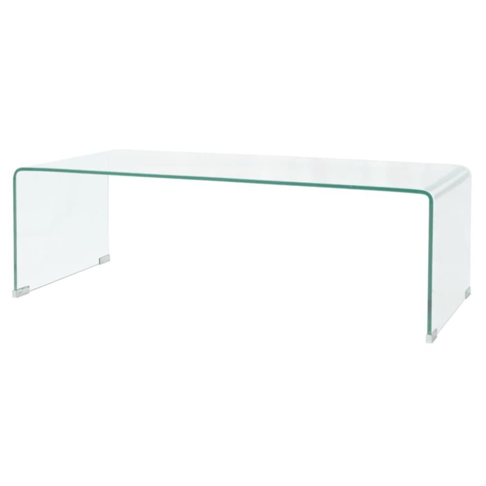 vidaXL Salongbord temperert glass 100x48x33 cm klar