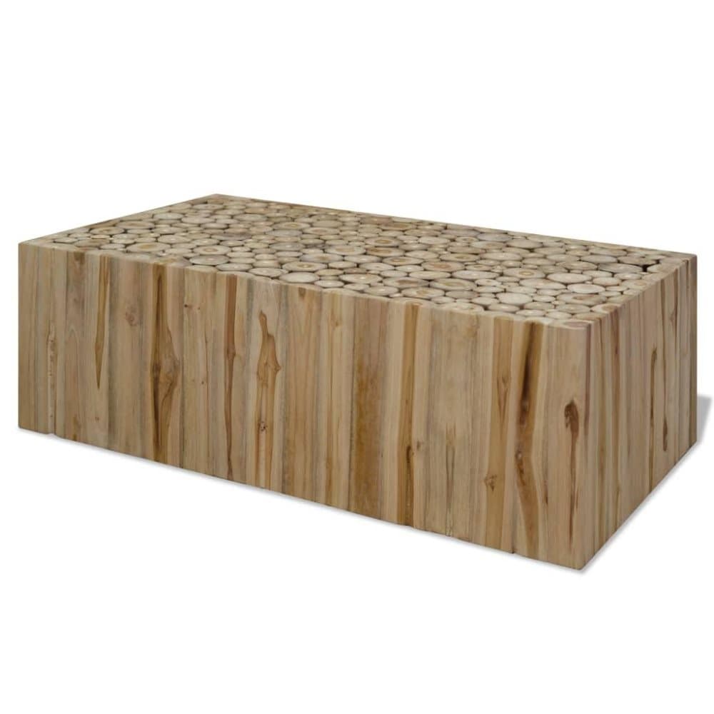 vidaXL Sohvapöytä 90x50x35 cm aito tiikki