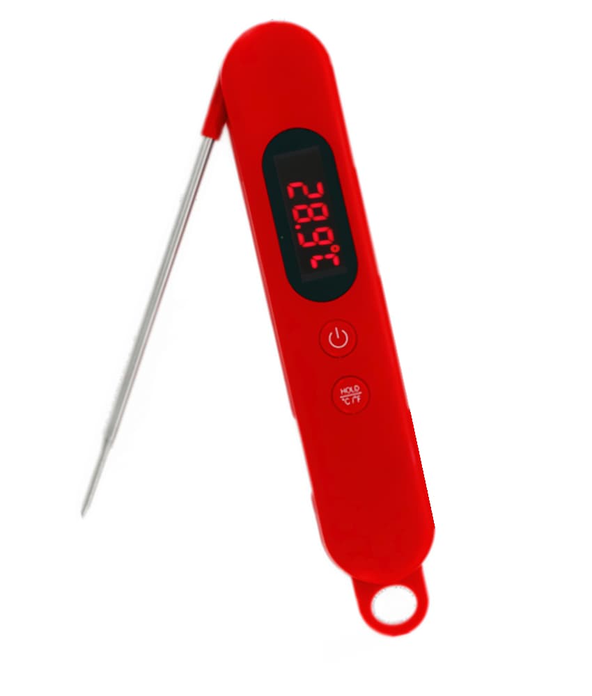 Digital stektermometer - röd