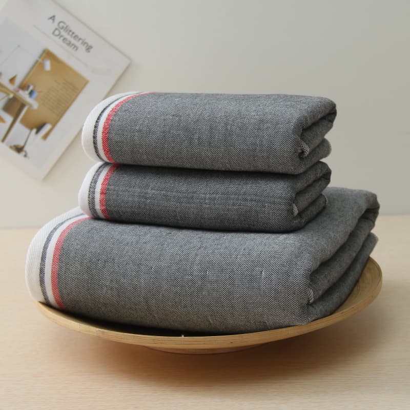 Creative 100%Cotton Thick Towel - Black Grey