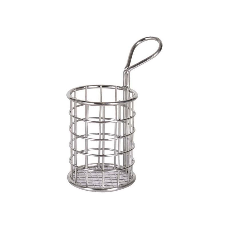 Korg för servering av apertiffer Rostfritt stål Rund (ø 7 x 9 cm)