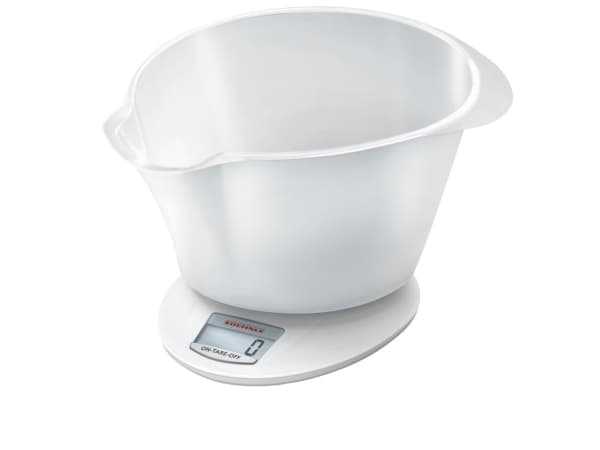 Soehnle Roma Plus, Elektronisk kjøkkenvekt, 5 kg, 1 g, Hvit, Glass, Countertop