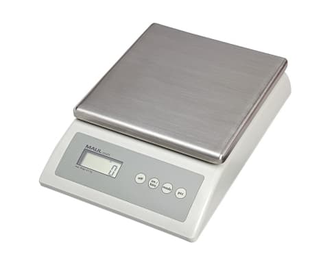 MAUL 1679182, Elektronisk kjøkkenvekt, 10 kg, Plastikk, Rustfritt stål, Rustfritt stål, Benkeplate, Rektangel