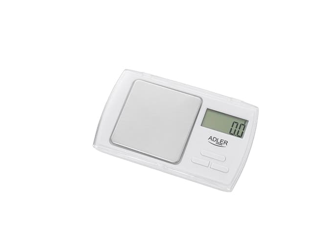 Adler AD 3161, Elektronisk personvekt, 0,5 kg, 0,1 g, Hvit, Rektangel, 3 V