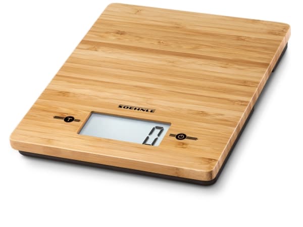Soehnle Bamboo, Elektronisk kjøkkenvekt, 5 kg, 1 g, Bambus, Bambus, Countertop