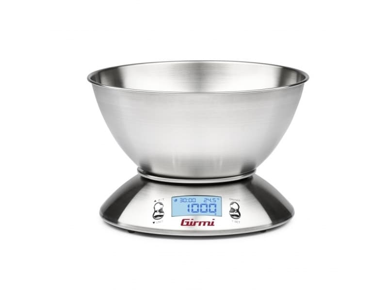 Girmi PS85, Elektronisk kjøkkenvekt, 5 kg, 1 g, Rustfritt stål, Rustfritt stål, Rustfritt stål
