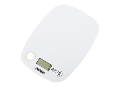 Mesko MS 3159w, Elektronisk kjøkkenvekt, 5 kg, 1 g, Hvit, Benkeplate, Oval