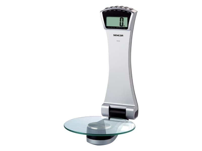 Sencor SKS 5700, Elektronisk kjøkkenvekt, 3 kg, 1 g, Sølv, LCD, 72 x 35 mm