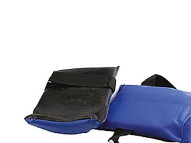 Knæbeskytter i pvc/skind - elastik m/velcrolukning