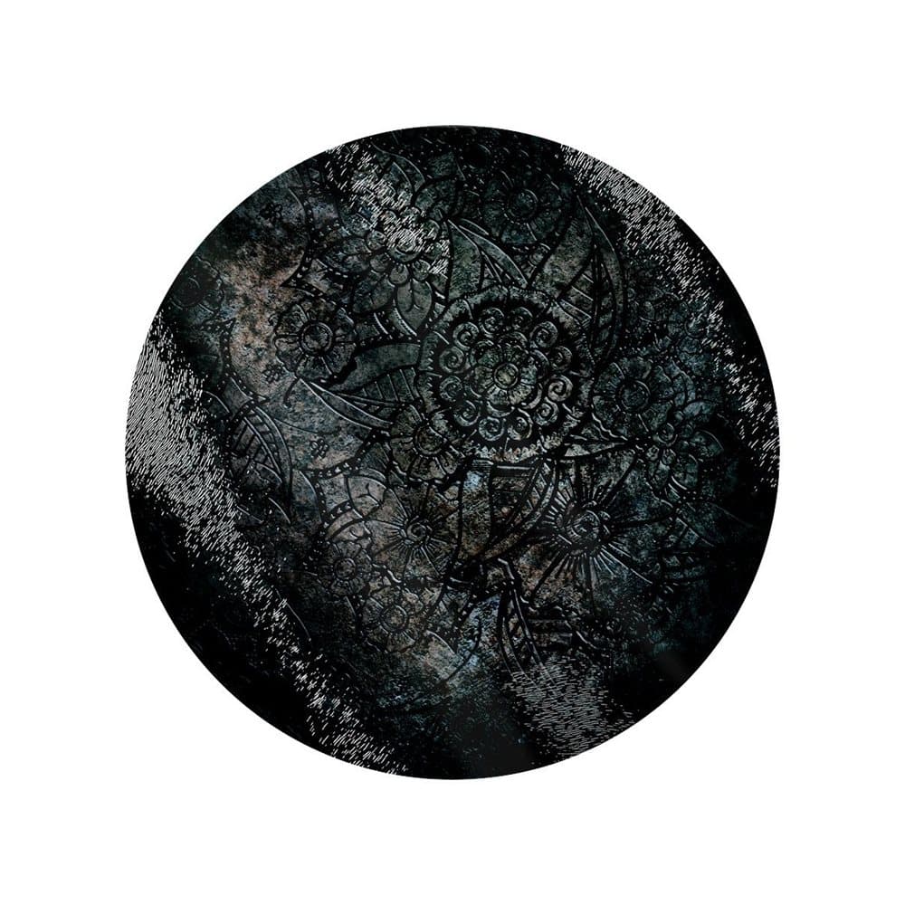Grindstore Metallic Flowers Circular Glass Chopping Board