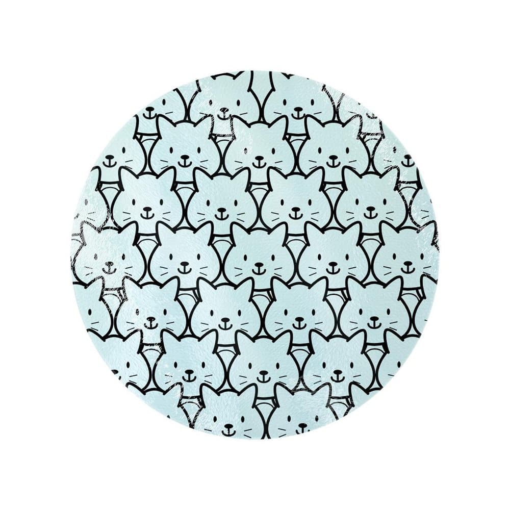 Grindstore Because Cats Circular Glass Chopping Board