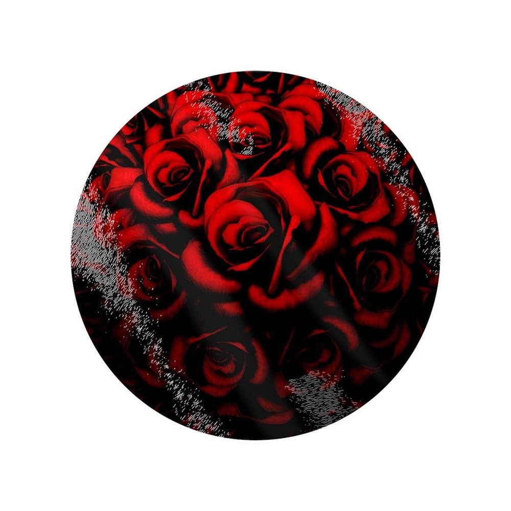Grindstore Red Roses Circular Glass Chopping Board