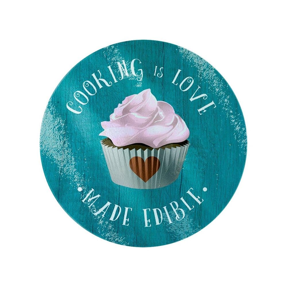Grindstore Cooking Is Love Made Edible Glass Chopping Board