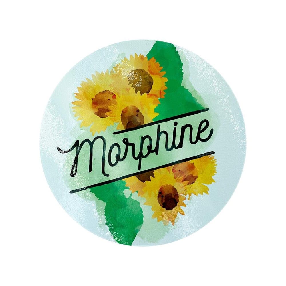 Deadly Detox Morphine Circular Glass Chopping Board