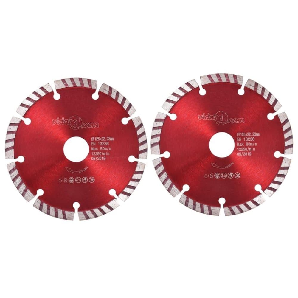 vidaXL skæreskiver til diamantskærer med turbo 2 stk. 125 mm stål