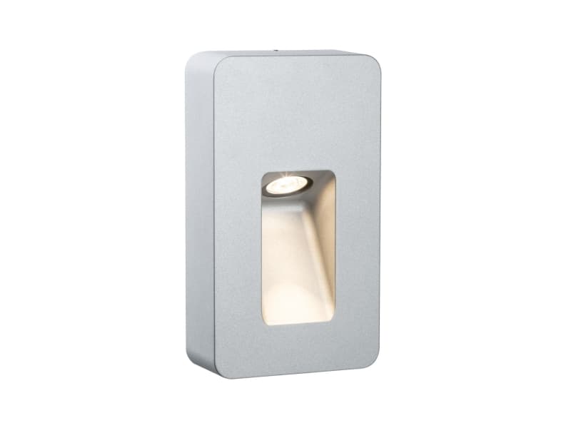 Paulmann 938.25, Väggbelysning för utomhusbruk, Grå, Gjuten aluminium, IP44, Fasad, Väggmontering