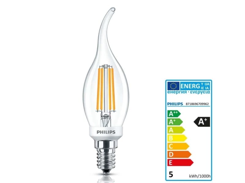 Philips Classic 8718696709962, 5 W, E14, 470 lm, 15000 h, varmvit