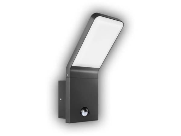GEV Nina 011069 LED-udendørs vægbelysning med bevægelsessensor 9.5 W Antracit