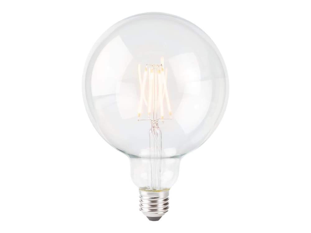 Nedis - LED-filamentlyspære - form: G125 - klar finish - E27 - 5 W (ekvivalent 40 W) - klasse A+ - varmt hvitt lys - 2700 K - blank
