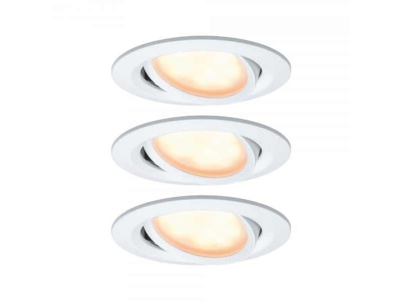 Paulmann 939.36, Nedtryckbar spotlight, 1 lampor, LED, 6 W, 2000 K, Vit
