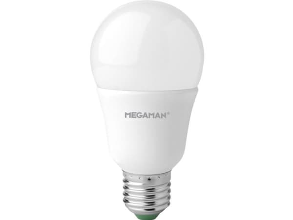 Megaman LED (RGB) Energiklasse A+ (A++ - E) E27 Glødepæreform 9.5 W = 60 W Varmhvid (Ø x L) 60 mm x 117 mm Kan dæmpes (Dim to varm) 1 stk