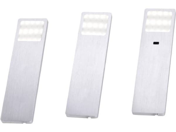 Paul Neuhaus 1120-95-3 HELENA LED-lampe Sæt med 3 stk. 6 W Aluminium (børstet)