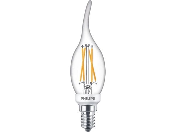 Philips Classic DT6-40W E14 CRI90 BA35 CL, 6 W, 40 W, E14, A+, 570 LM, 15000 h