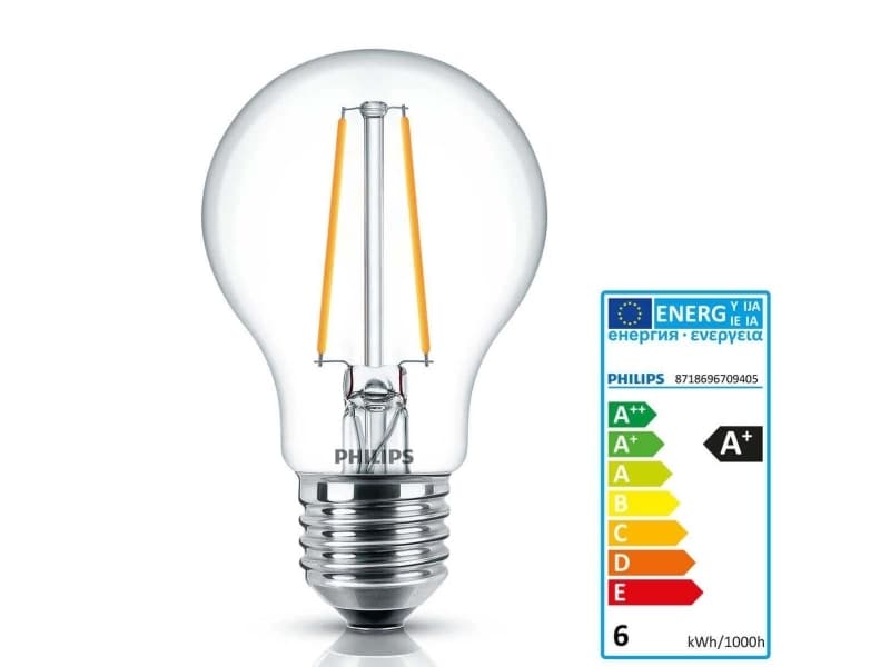 Philips Classic 8718696709405, 5,5 W, E27, A+, 470 LM, 15000 h, Varmvitt