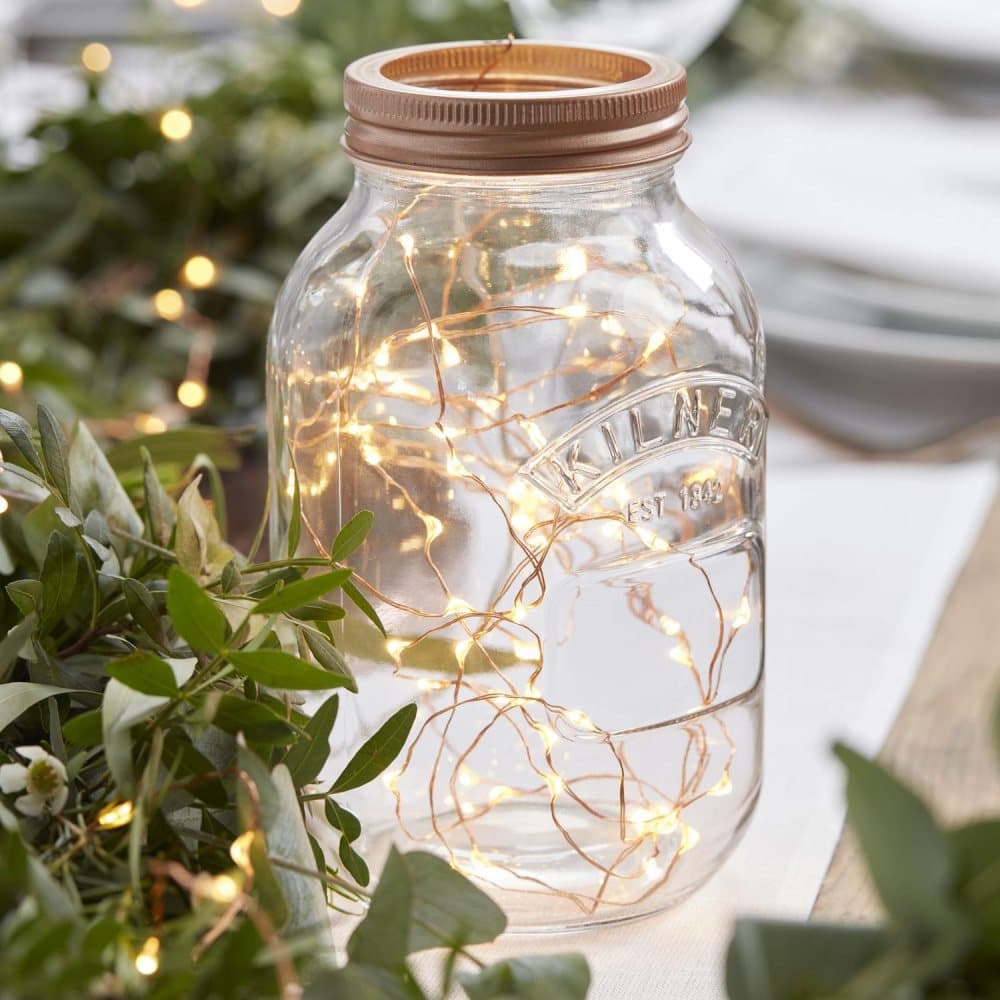 Roséguld LED Ljusslinga - Botanical