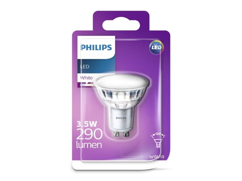 Philips 8718696686744, 3,5 W, GU10, 290 lm, 15000 timer, Hvit