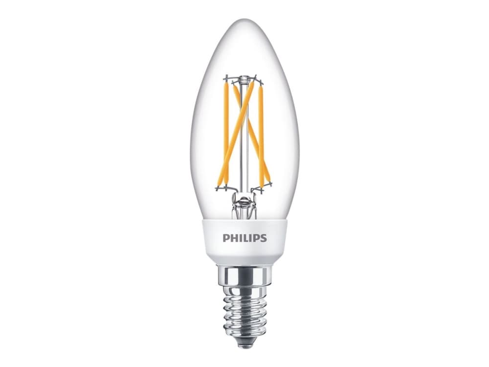 Philips SceneSwitch - LED-lyspære - form: pære - E14 - 5 W (ekvivalent 40 W) - klasse F - varmhvitt/flammelys - 2200/2500/2700 K