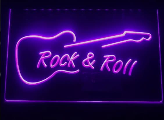 ROCK & ROLL NEON LJUS PUB SKYLT LIGHT SKYLT SIGN NR